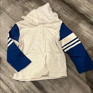 Wonder Nation Blue and White Varsity Hoodie